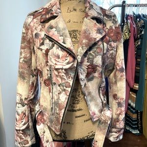NWOT Zara Floral Moto Jacket RARE!!
